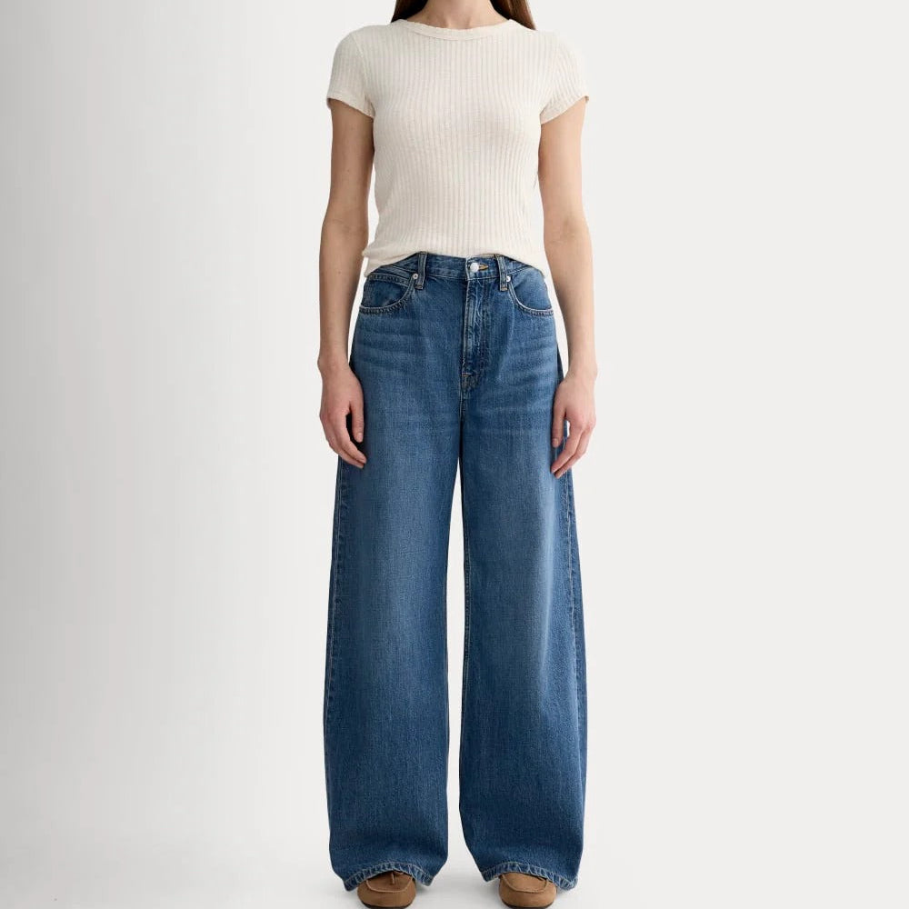 Solid Color Comfortable Ribbed T Shirt