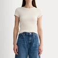 Solid Color Comfortable Ribbed T Shirt