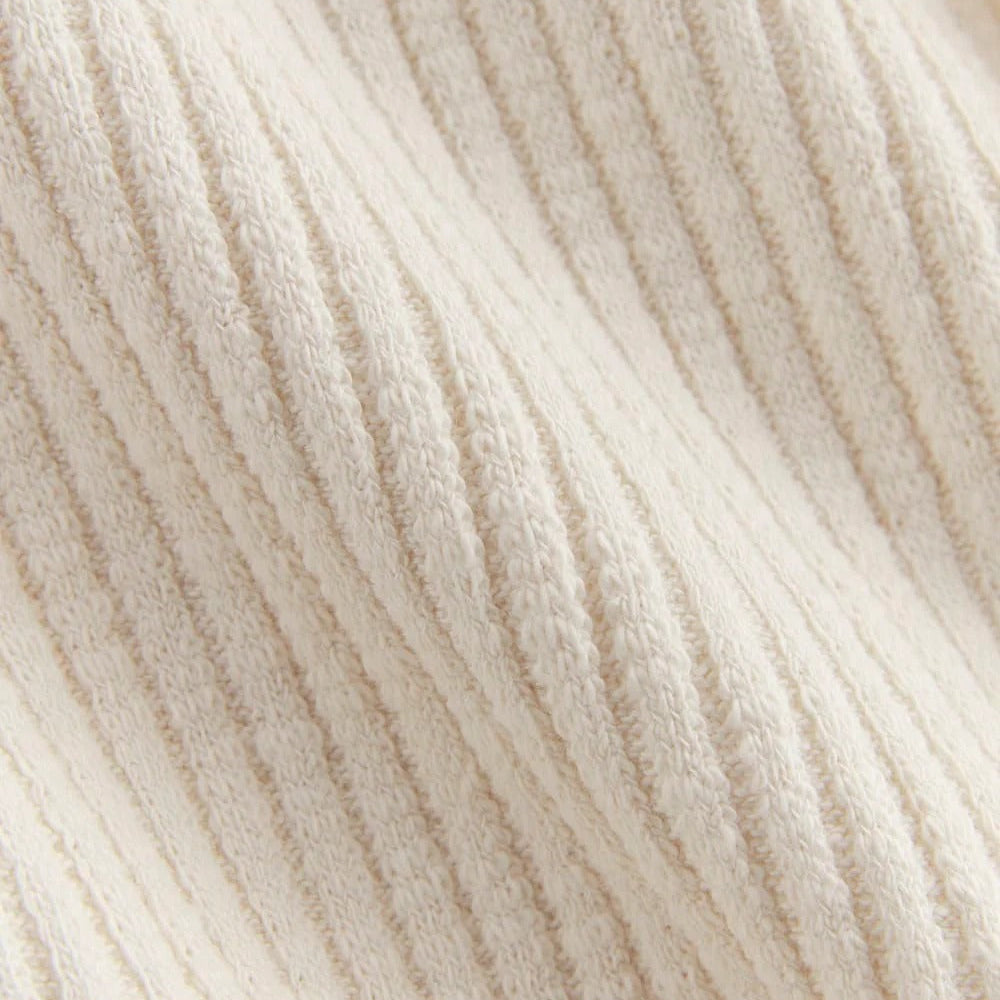Solid Color Comfortable Ribbed T Shirt
