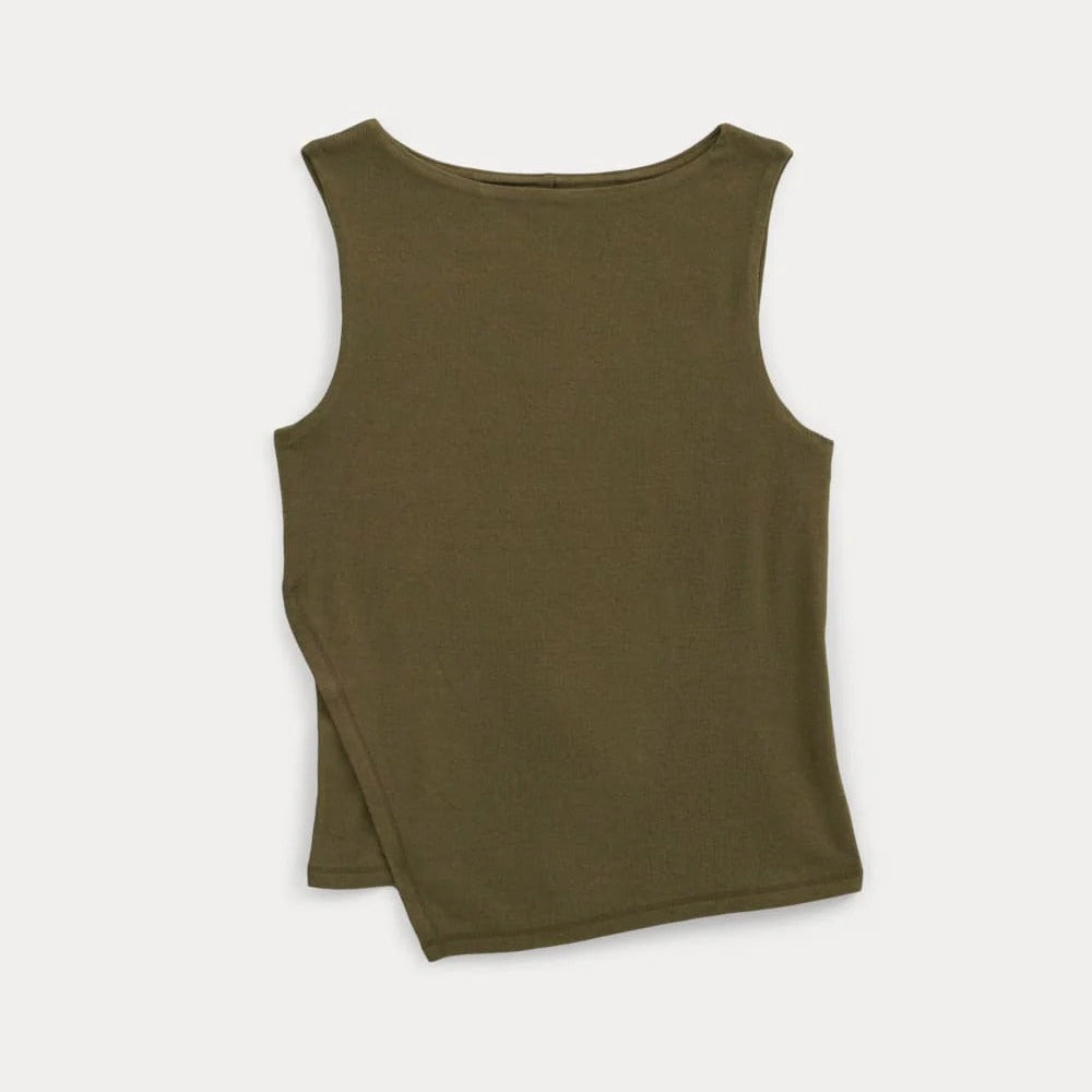 Tissue Boatneck Tank with Side Tie