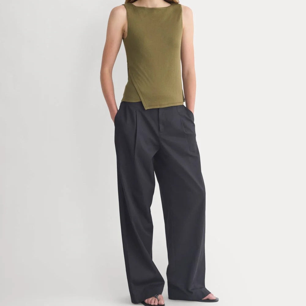 Tissue Boatneck Tank with Side Tie