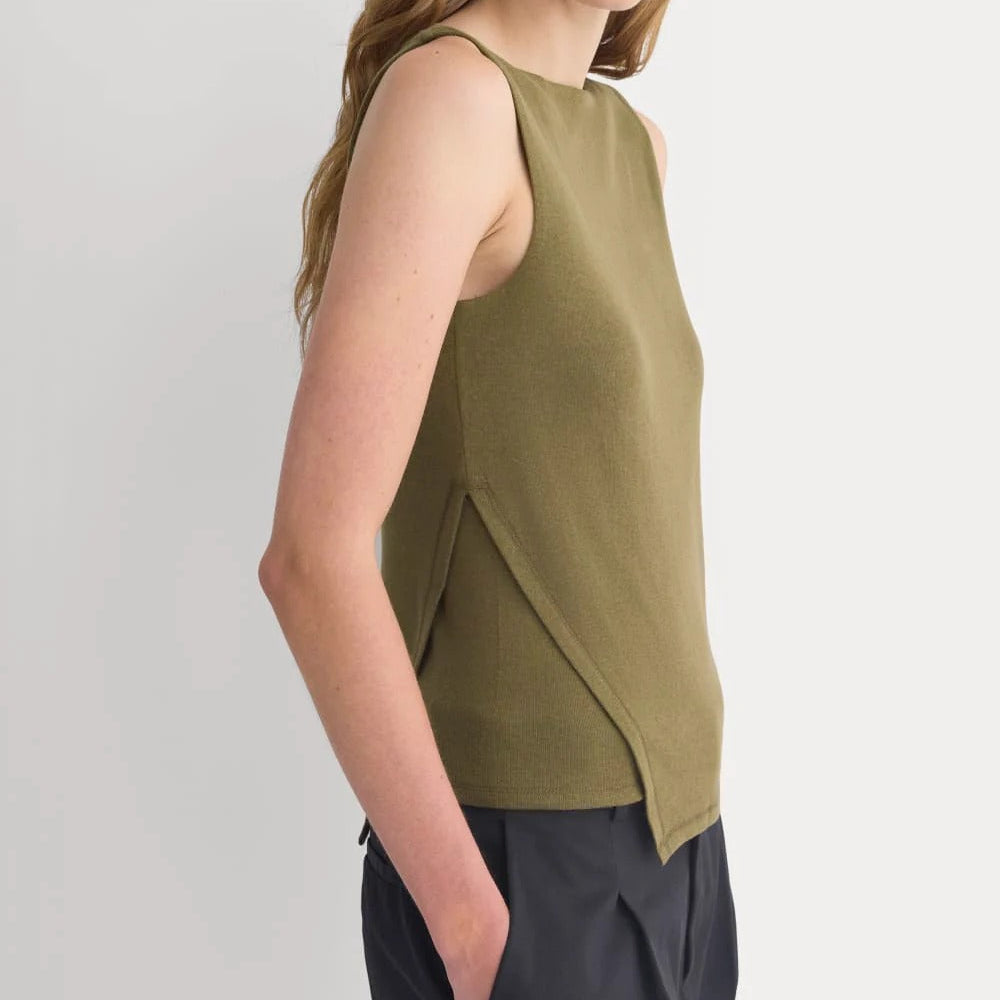 Tissue Boatneck Tank with Side Tie